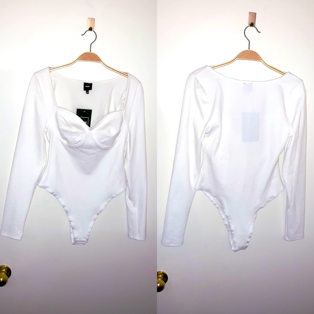 Long sleeve bustier bodysuit